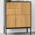 Florence Seaford 3 Door Sideboard - Black, Oak