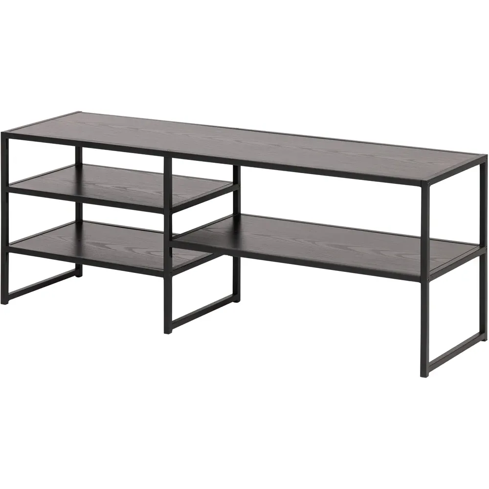 Florence Seaford 3 Shelf TV Unit - Black, Metal