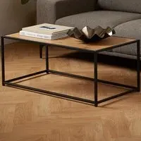 Florence Seaford Coffee Table - Black, Oak
