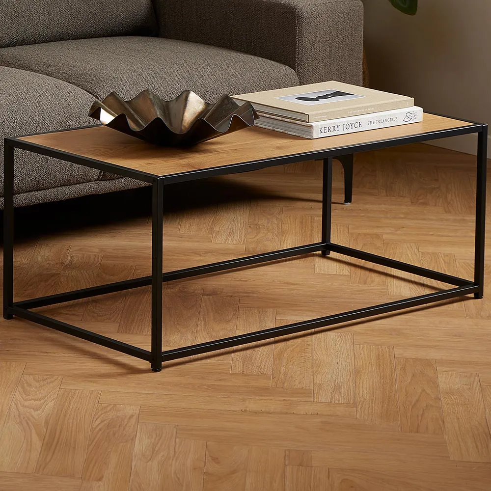 Florence Seaford Coffee Table - Black, Oak