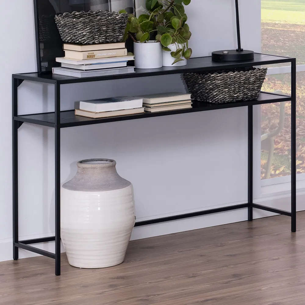 Florence Seaford Console Table - Black
