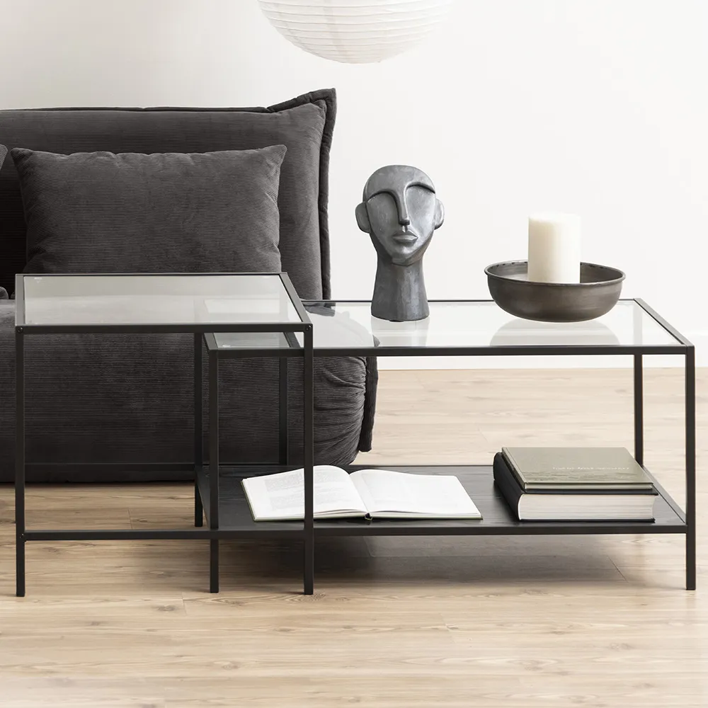 Florence Seaford Nest of Tables Set of 2 - Black