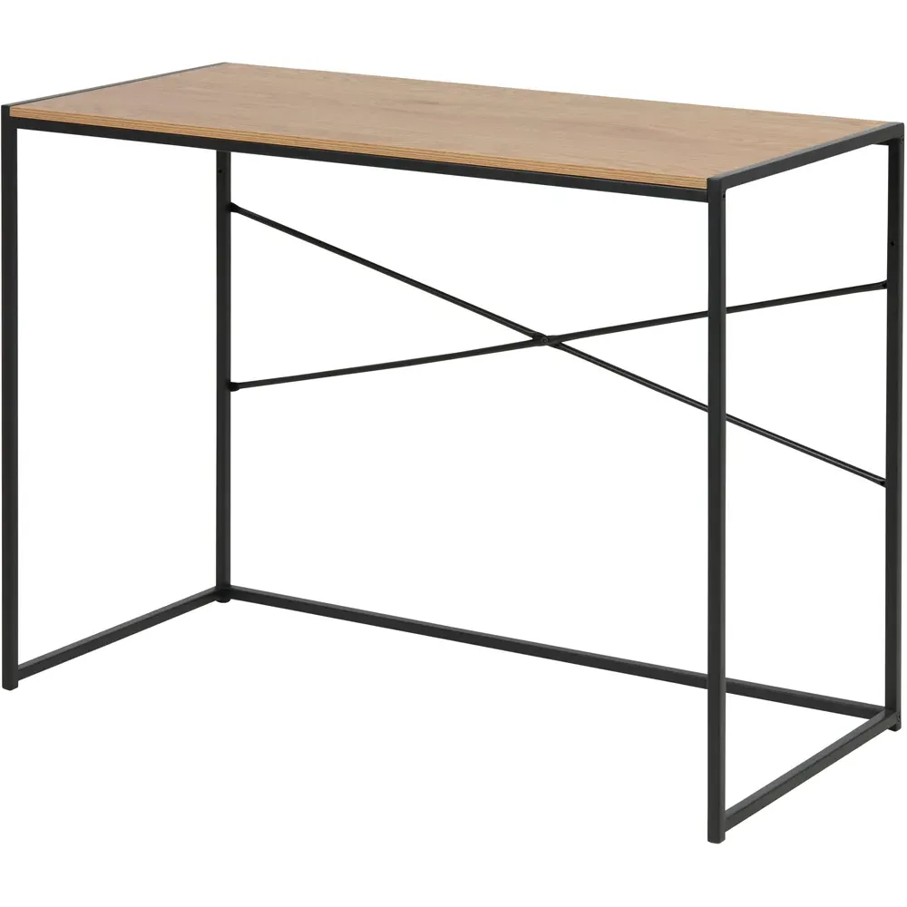 Florence Seaford Office Desk - Black, Oak