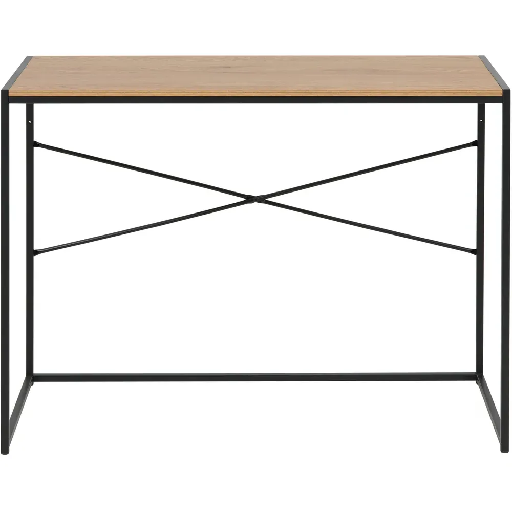 Florence Seaford Office Desk - Black, Oak