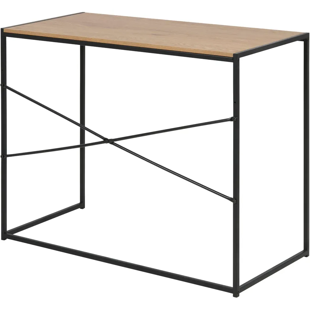 Florence Seaford Office Desk - Black, Oak