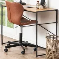 Florence Seaford Office Desk - Black, Oak