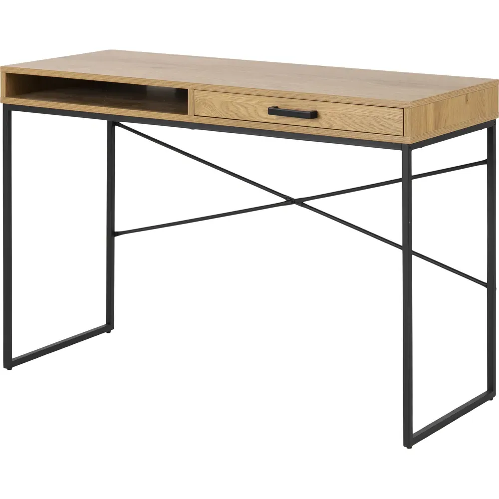 Florence Seaford Office Desk with Drawer - Oak