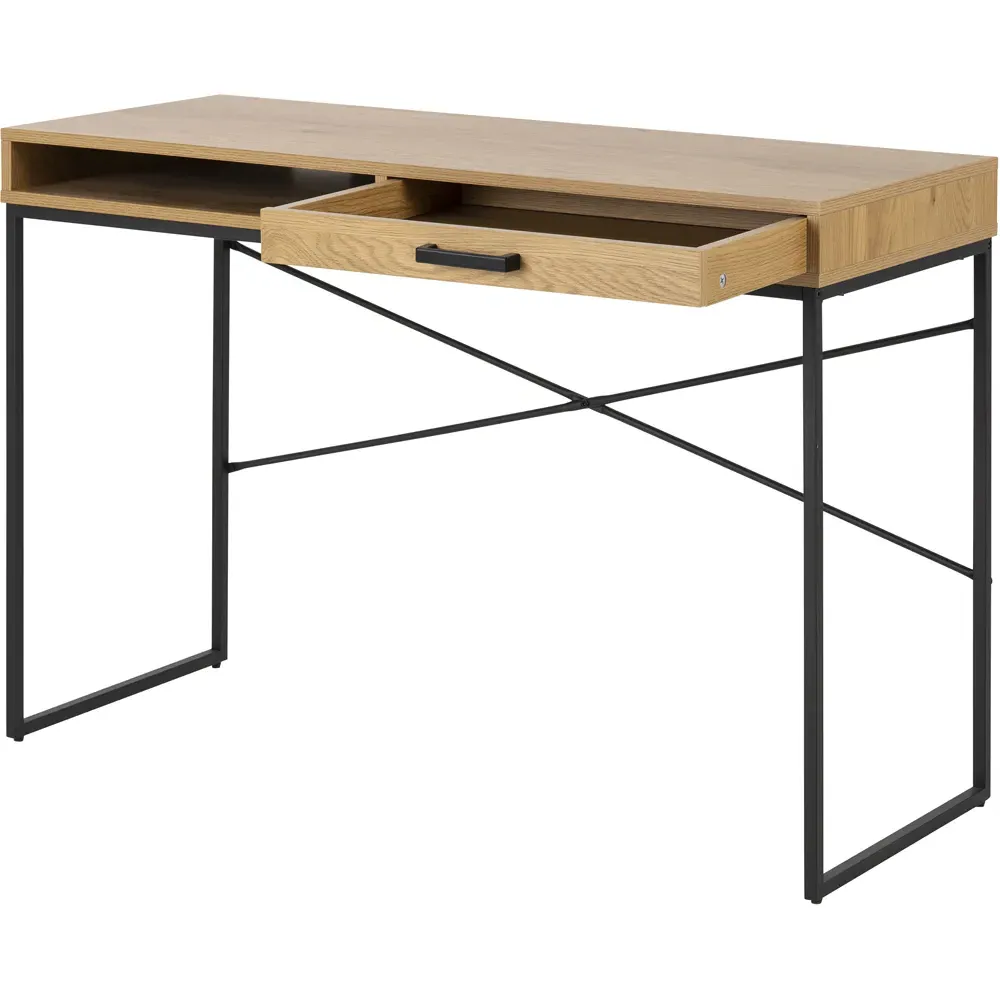 Florence Seaford Office Desk with Drawer - Oak