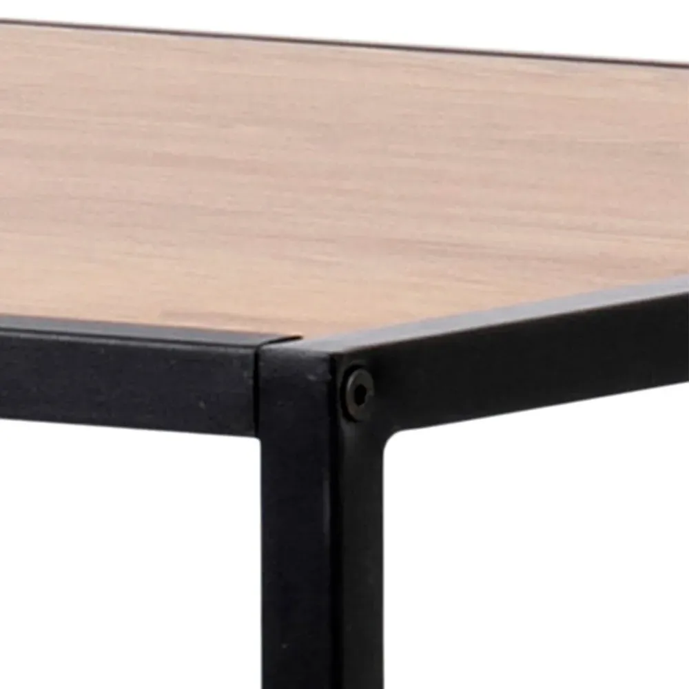 Florence Seaford Rectangular Bar Table - Black, Oak