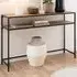 Florence Seaford Single Shelf Console Table - Black, Oak