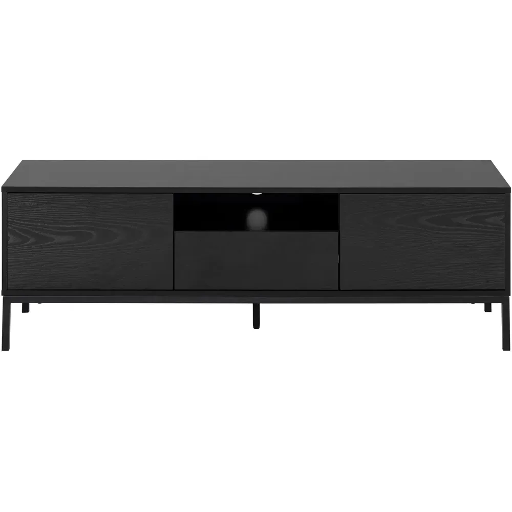 Florence Seaford TV Unit with Storage - Black, Ash