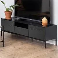 Florence Seaford TV Unit with Storage - Black, Ash