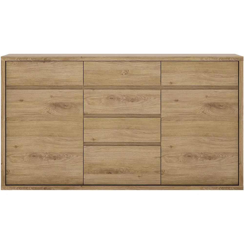 Florence Shetland 2 Door 6 Drawer Cupboard - Brown