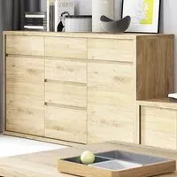 Florence Shetland 2 Door 6 Drawer Cupboard - Brown