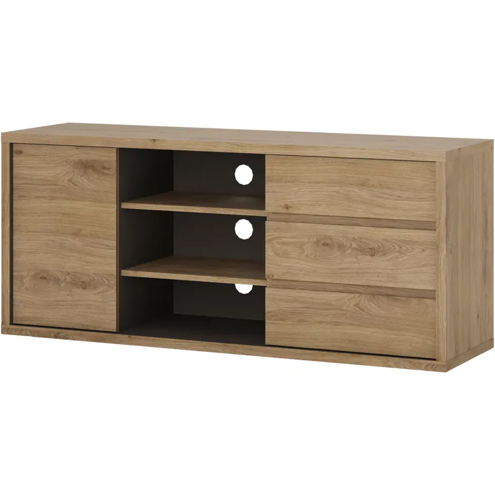 Florence Shetland TV Unit with Storage - Brown