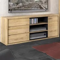 Florence Shetland TV Unit with Storage - Brown
