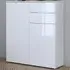 Florence Sienna Cabinet with Storage - White, High Gloss
