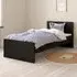 Florence Single Bed Frame - Black, Wood