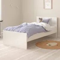 Florence Single Bed Frame - White, Wood