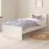 Florence Single Bed Frame - White, Wood