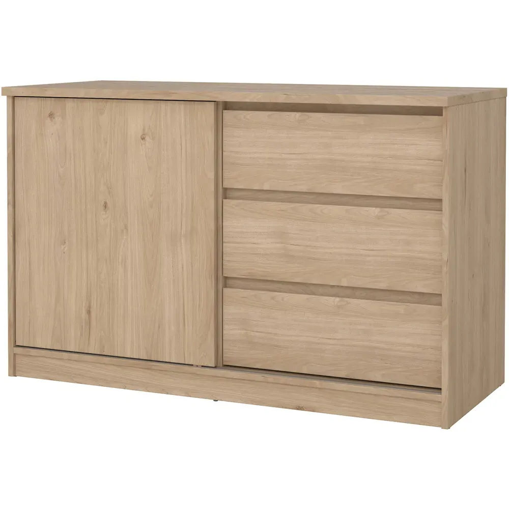 Florence Single Door 3 Drawer Storage Unit - Jackson Hickory Oak