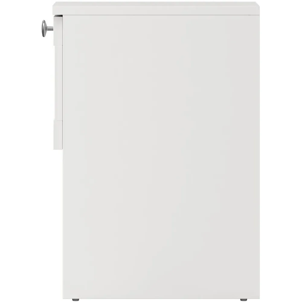 Florence Single Drawer Bedside Table with Shelf - White