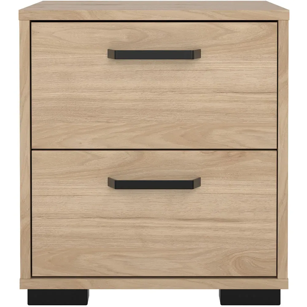 Florence Sofia 2 Drawer Nightstand - Brown, Oak