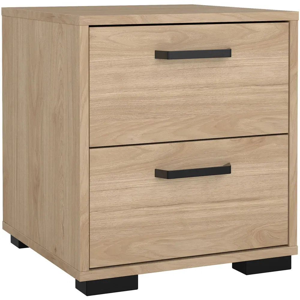 Florence Sofia 2 Drawer Nightstand - Brown, Oak