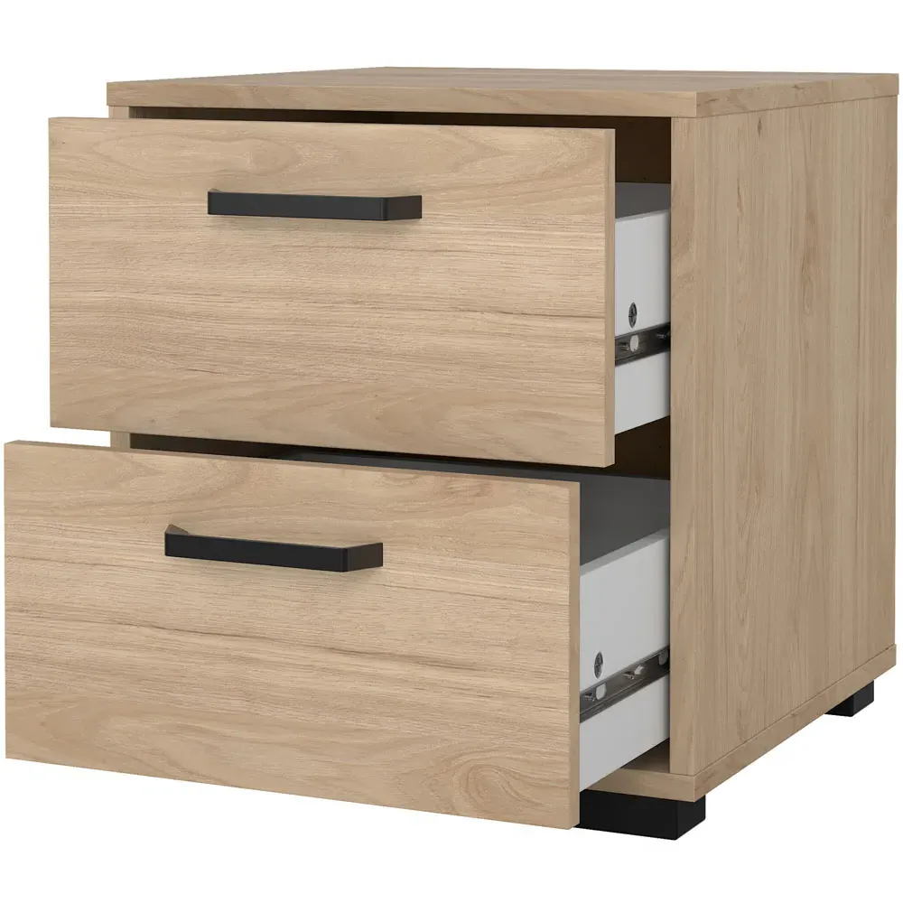 Florence Sofia 2 Drawer Nightstand - Brown, Oak