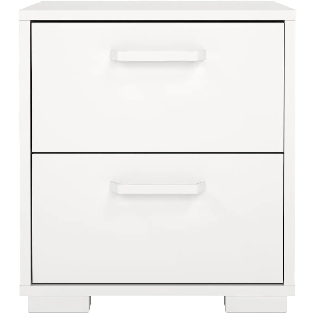 Florence Sofia 2 Drawer Nightstand - White
