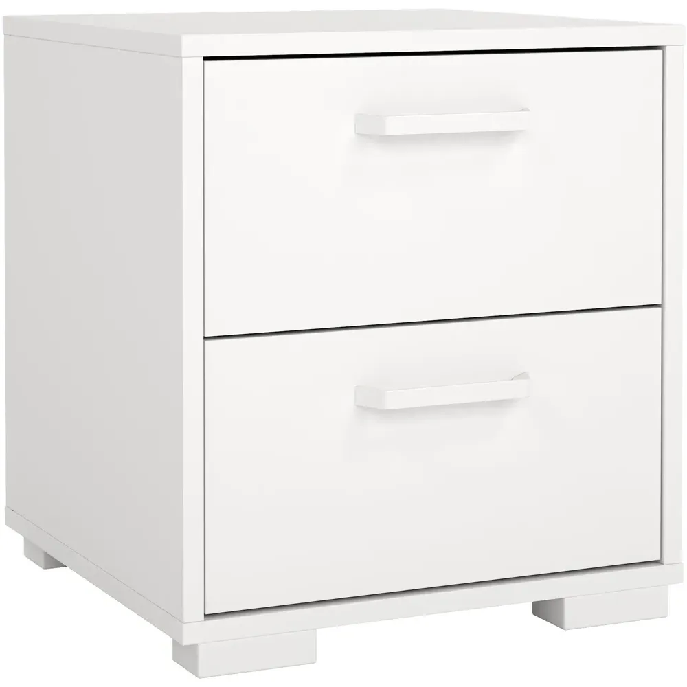 Florence Sofia 2 Drawer Nightstand - White