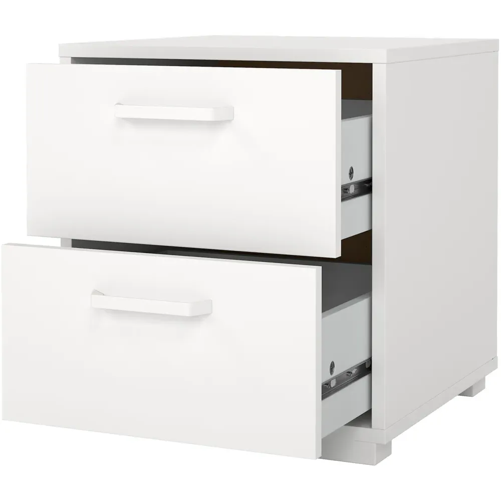 Florence Sofia 2 Drawer Nightstand - White