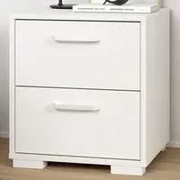 Florence Sofia 2 Drawer Nightstand - White