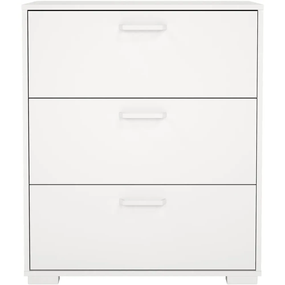 Florence Sofia 3 Drawer Chest of Drawers - White, Oak