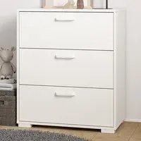 Florence Sofia 3 Drawer Chest of Drawers - White, Oak