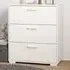 Florence Sofia 3 Drawer Chest of Drawers - White, Oak