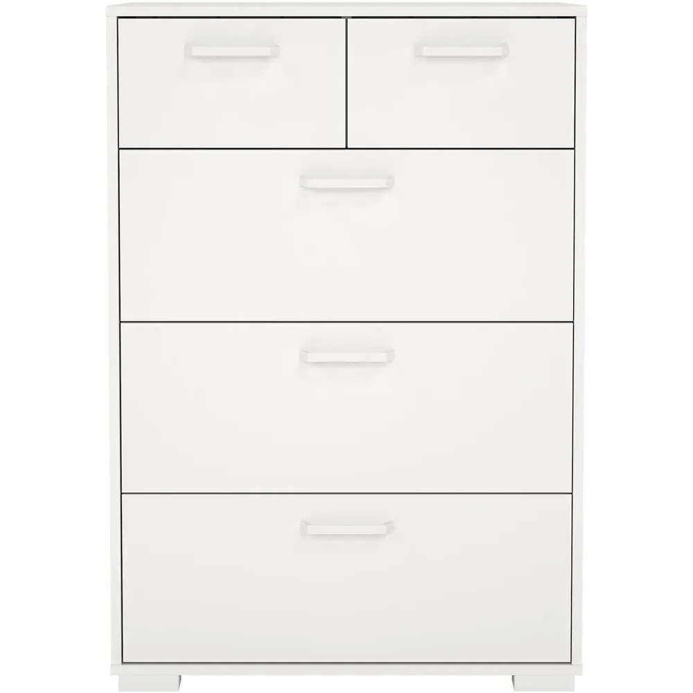 Florence Sofia 5 Drawer Chest of Drawers - White