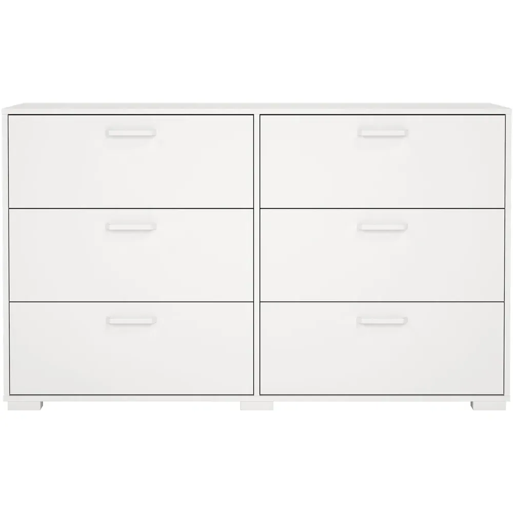 Florence Sofia 6 Drawer Chest of Drawers - White