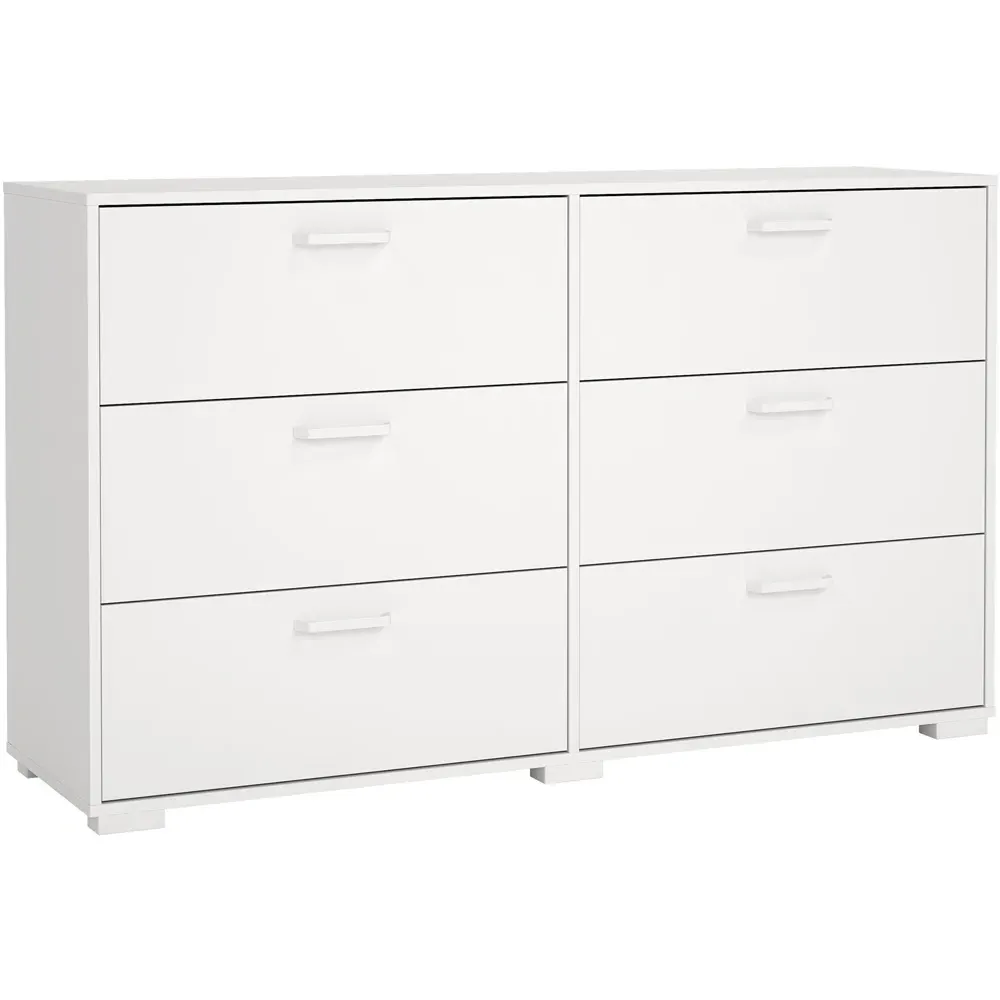 Florence Sofia 6 Drawer Chest of Drawers - White