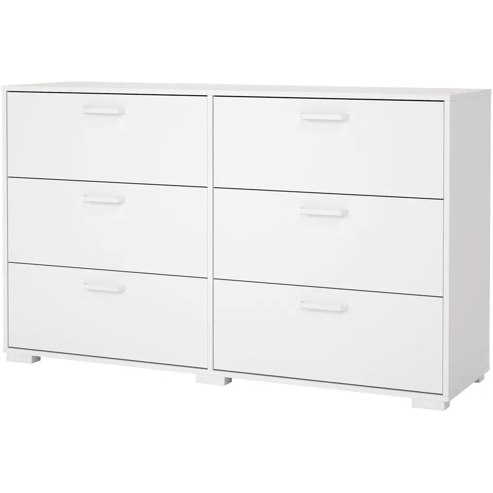 Florence Sofia 6 Drawer Chest of Drawers - White