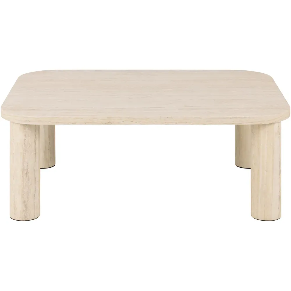 Florence Solano Rectangular Coffee Table - Cream, Travertine
