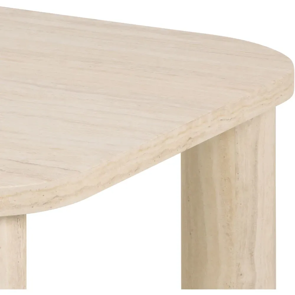Florence Solano Rectangular Coffee Table - Cream, Travertine