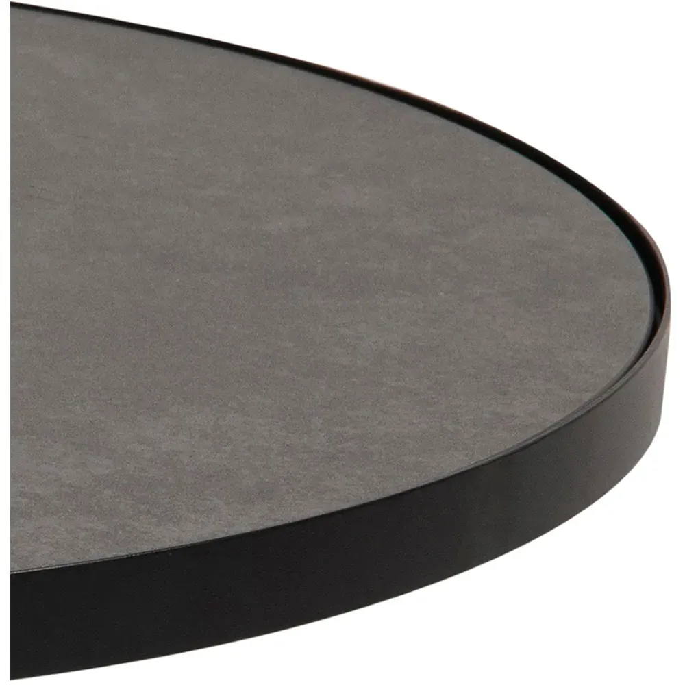 Florence Soli Round Coffee Table - Black, Ceramic