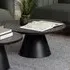 Florence Soli Round Coffee Table - Black, Ceramic