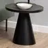 Florence Soli Round Coffee Table - Black, Ceramic