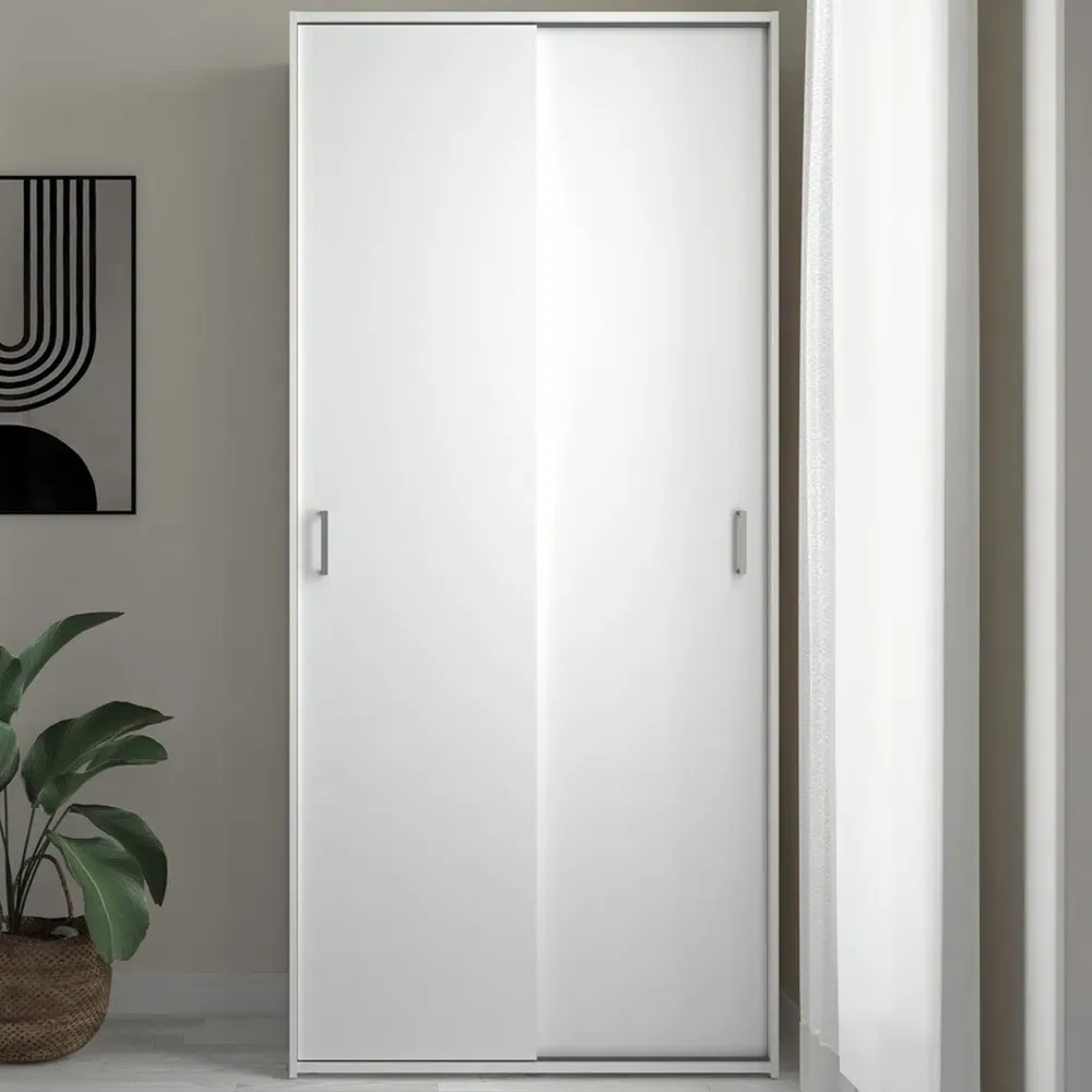 Florence Space 2 Door Sliding Wardrobe - White