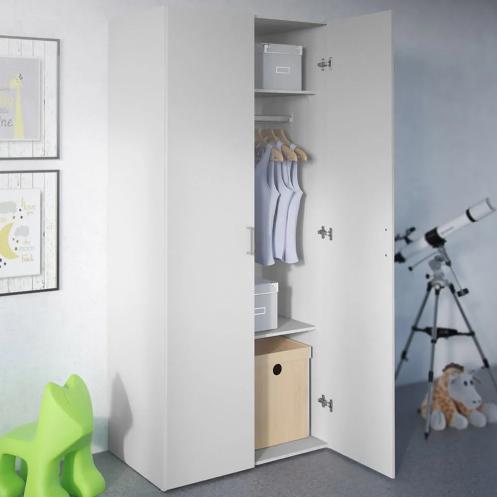 Florence Space 2 Door Wardrobe - White