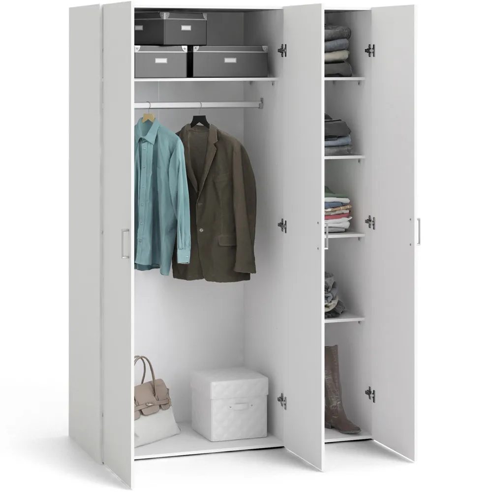 Florence Space 3 Door Wardrobe - White