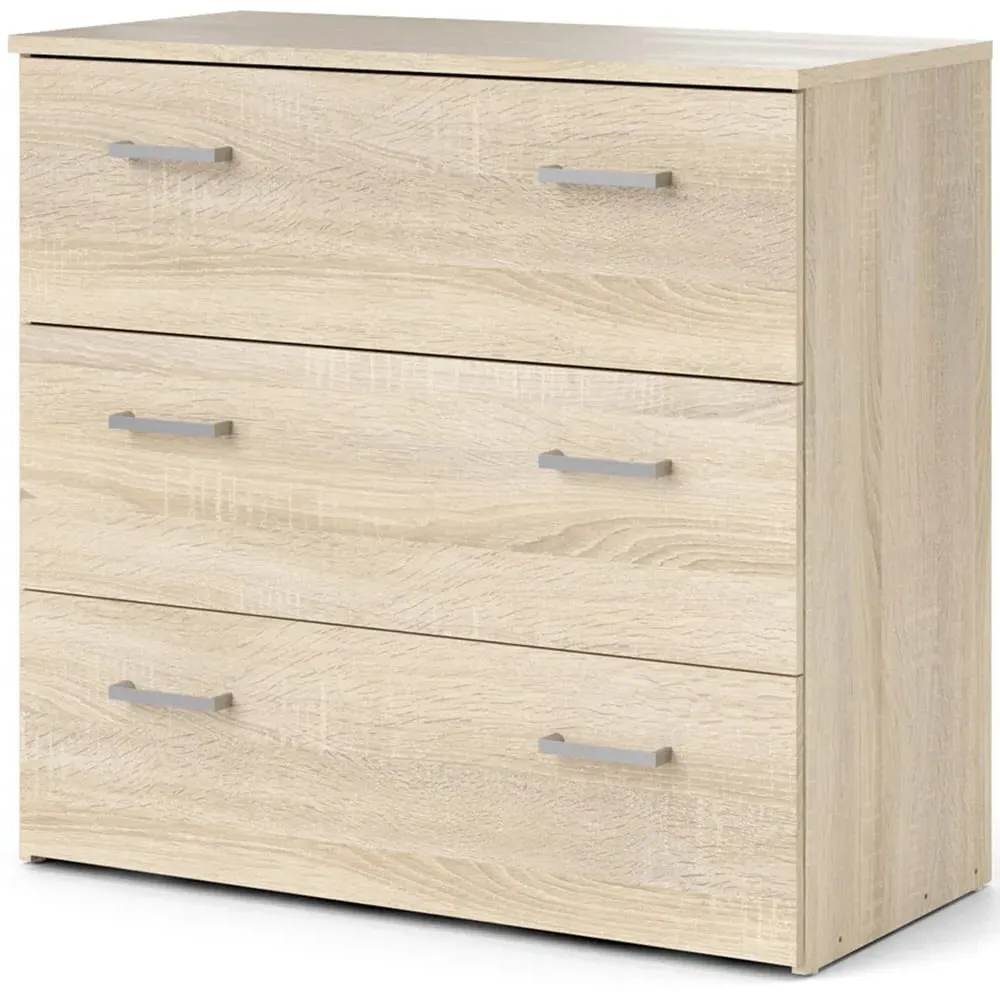 Florence Space 3 Drawer Chest of Drawers - Brown, Oak
