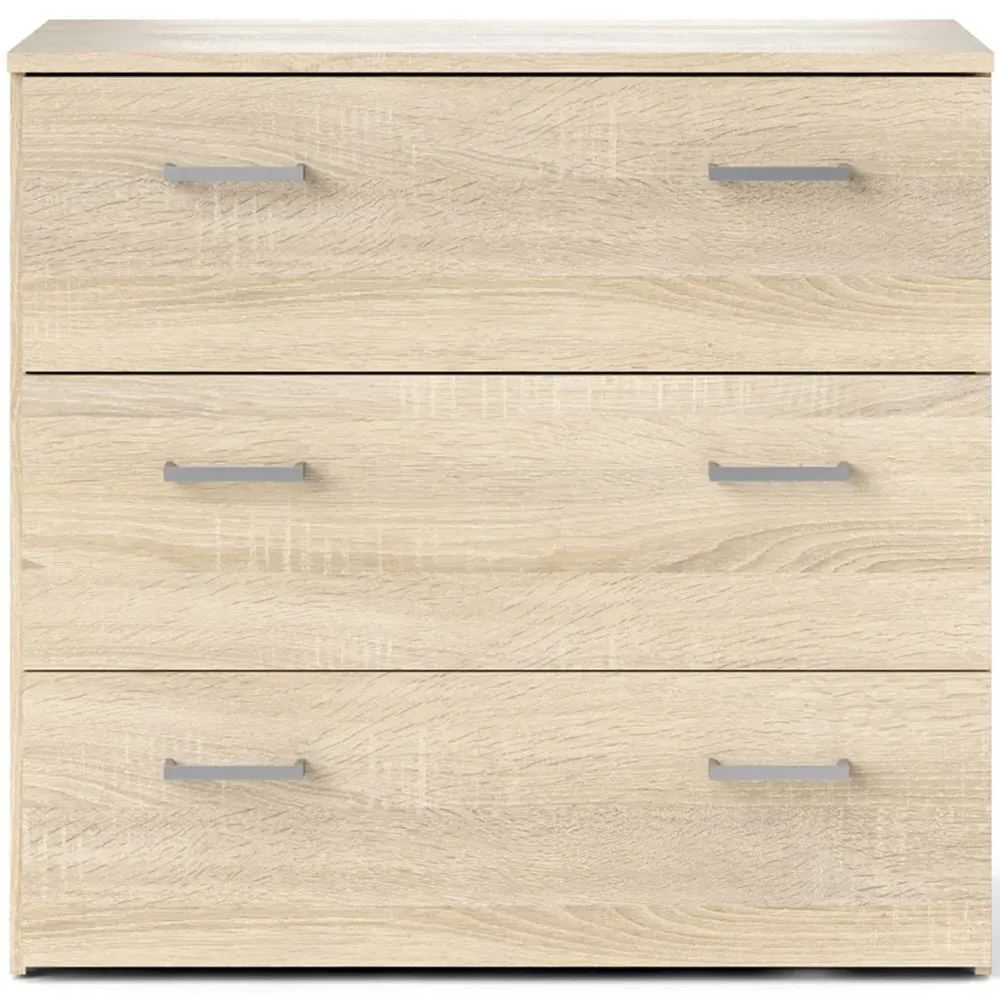 Florence Space 3 Drawer Chest of Drawers - Brown, Oak